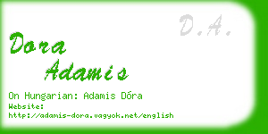 dora adamis business card